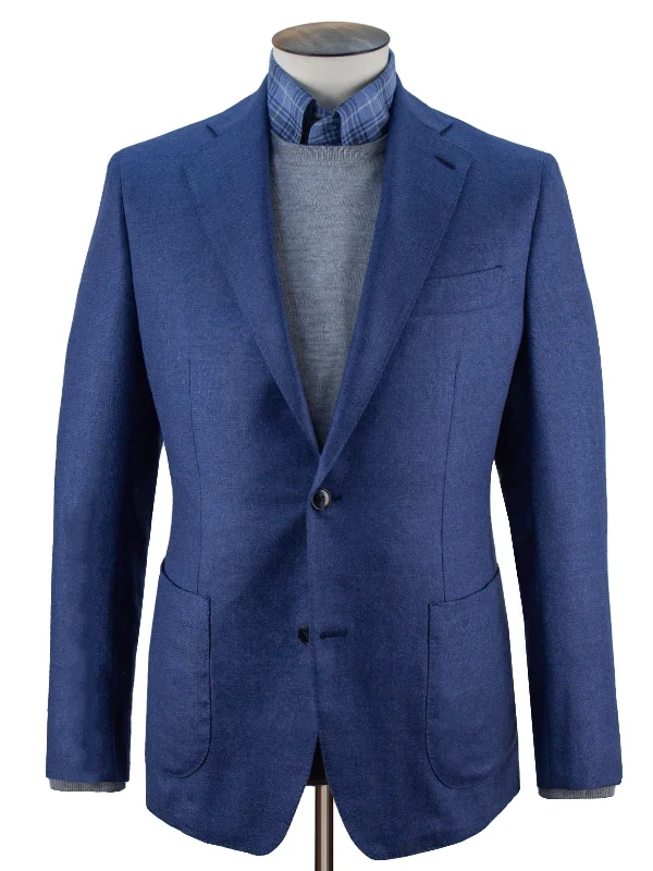 Men's Suits for Cold WeatherAdria Blazer - Indigo Silk & Wool Basketweave