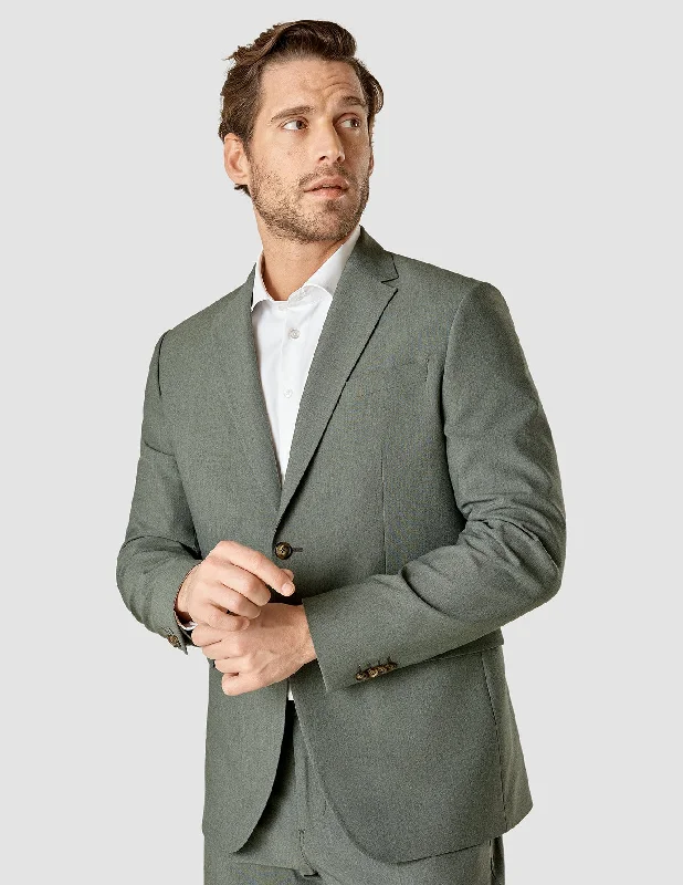 Men's Suits for Cocktail PartiesEssential Blazer Slim Green Melange