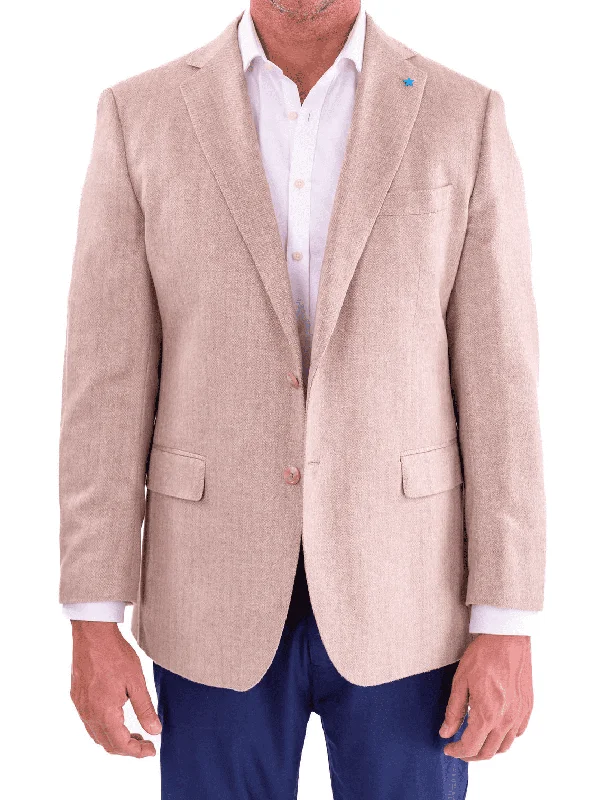 Men's Suits for Every OccasionBlujacket Mens Sand Regular Fit Silk Cashmere 2 Button Blazer Sportcoat