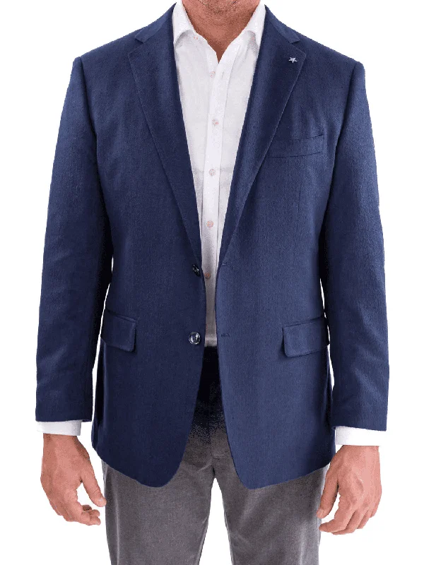 Men's Suits with SuspendersBlujacket Mens Navy Blue Silk Cashmere Regular Fit 2 Button Blazer Sportcoat