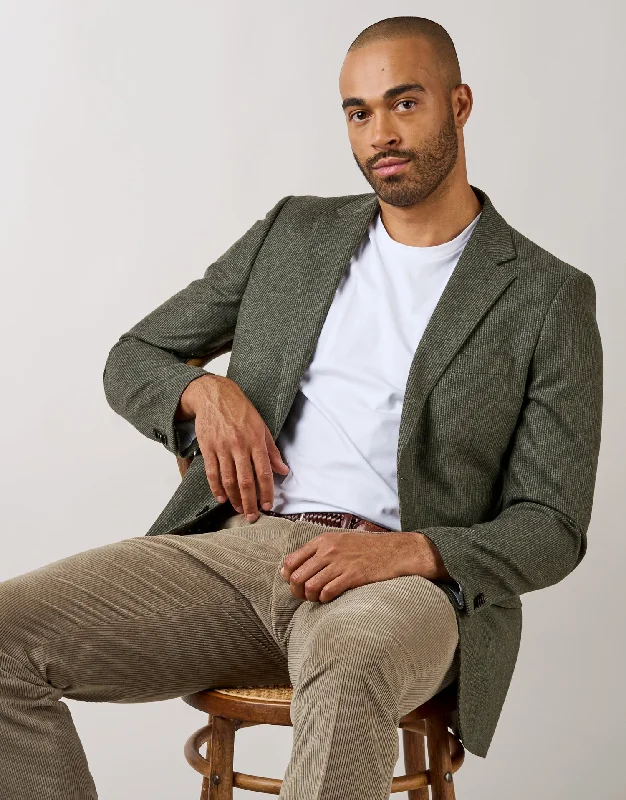 Men's Suits with Fusion ConstructionsHawker Green Check Blazer