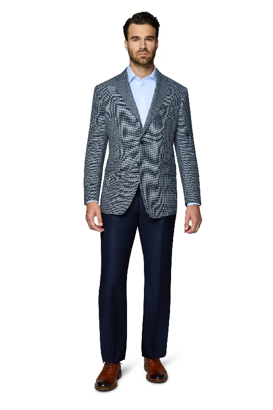 Men's Suits with Ventless JacketsBerragamo Wool Sport Coat Modern Fit - Blue