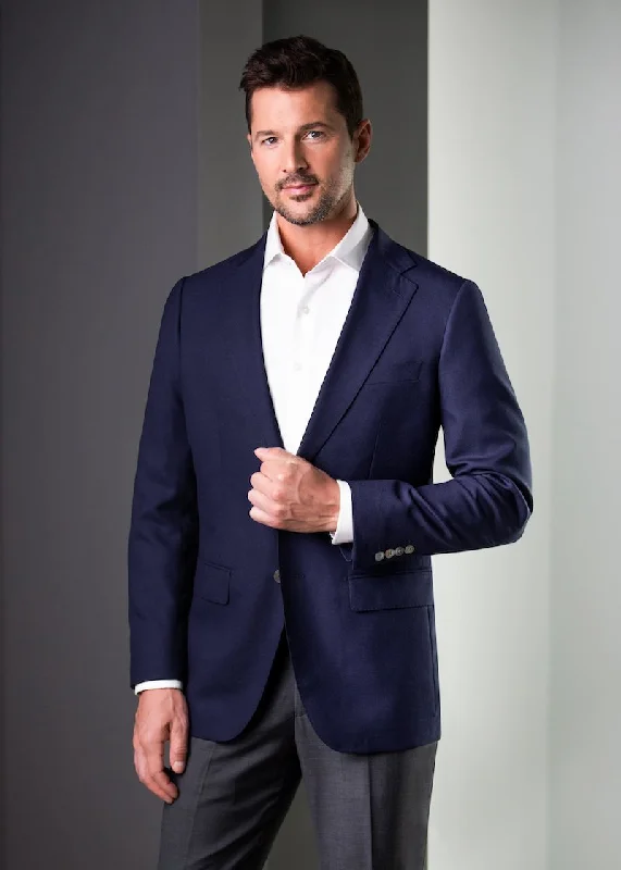 Men's Suits with Velvet FabricsBaroni  - Solid Navy Blazers