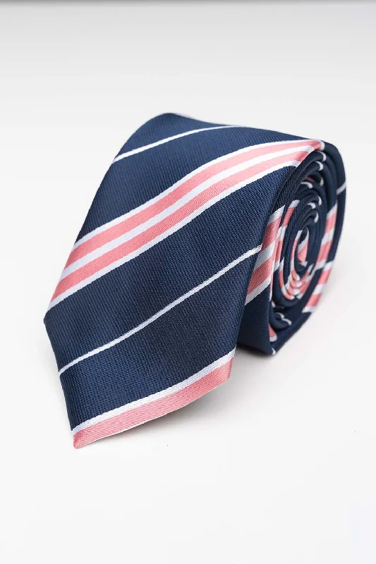 Tie - Navy Striped