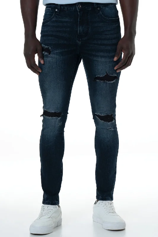 Rf10 Ripped Super Skinny Jeans _ 156189 _ Dark Wash