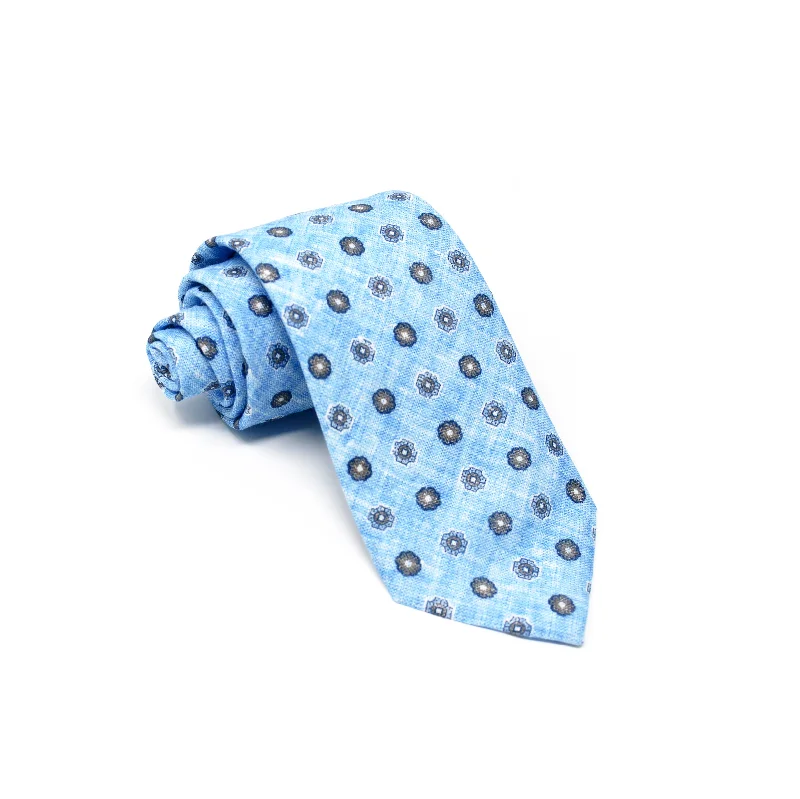 Linen Sky Medallion Tie