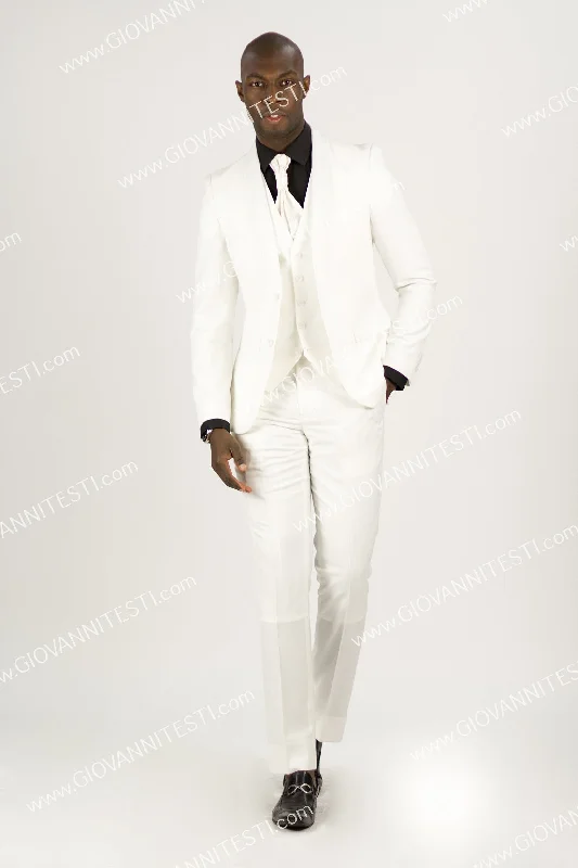 2 Button Shawl Lapel Slim Fit Suit FF2SSX+V-4030 IVORY