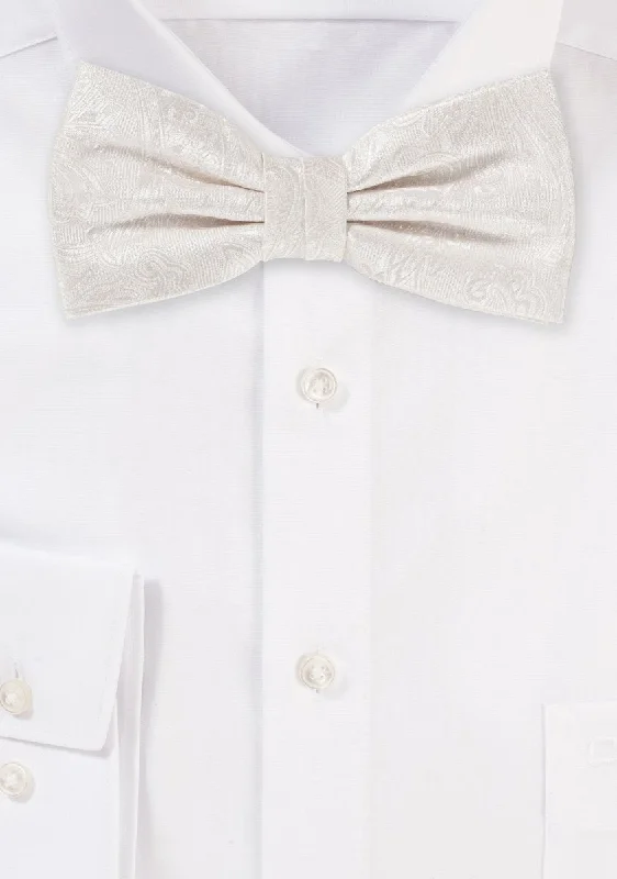 Ivory Proper Paisley Bowtie