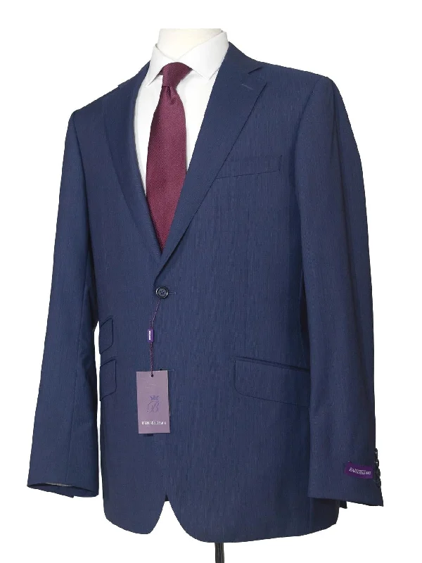 Napoli Mens 42L Blue 100% Wool Classic Fit 2 Piece Suit