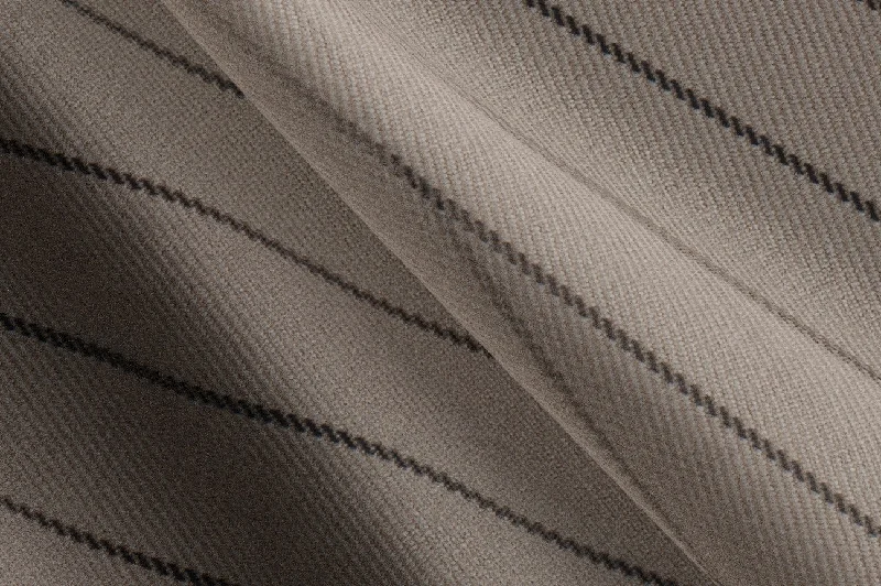 Made to Measure Tan/Black Chalk Stripe 2 Piece Suit