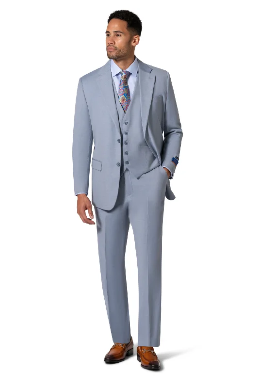 Berragamo MARCO UNI 3PC Notch Modern Suit - Light Blue