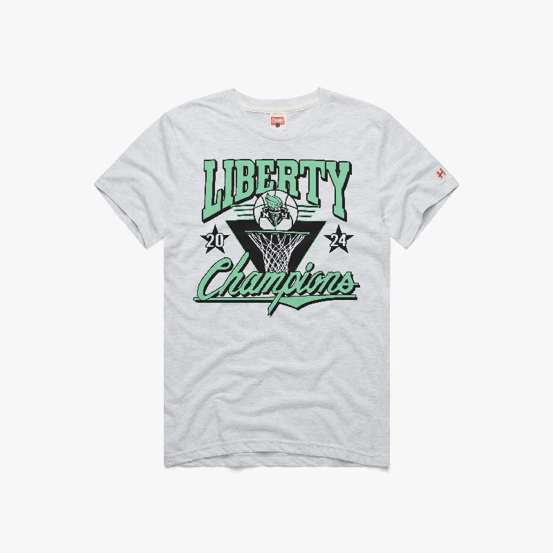 Men's Shirts with Embellished Hemlines2024 WNBA Champs New York Liberty