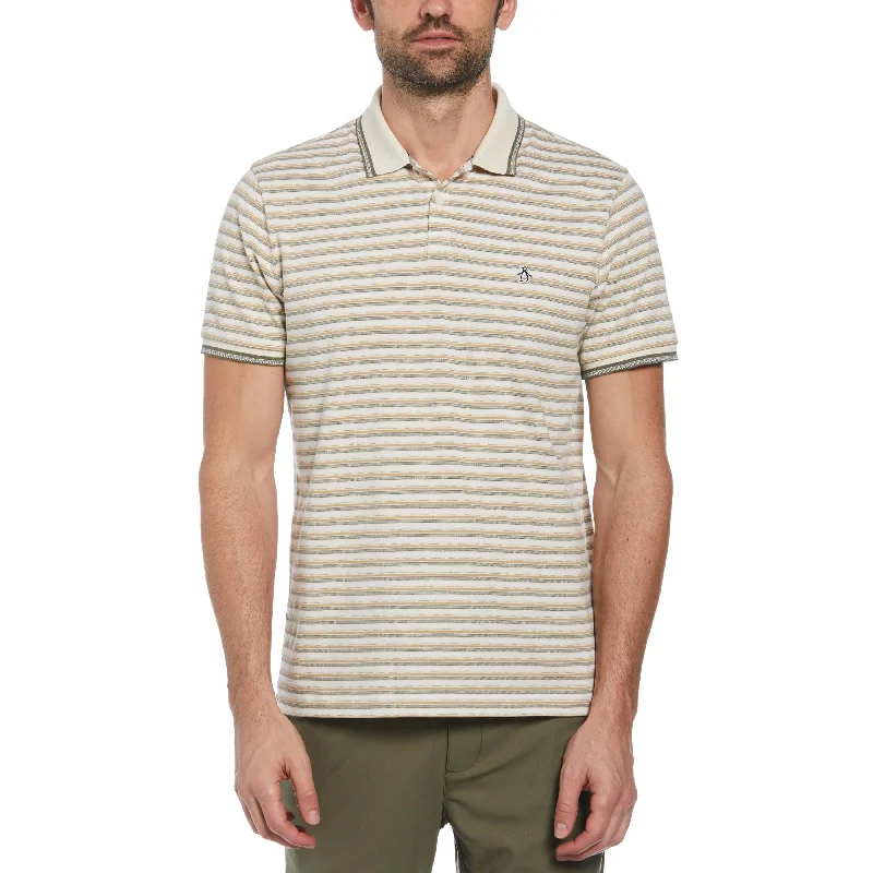 Men's Shirts with Logo EmbossmentsAuto Stripe Polo