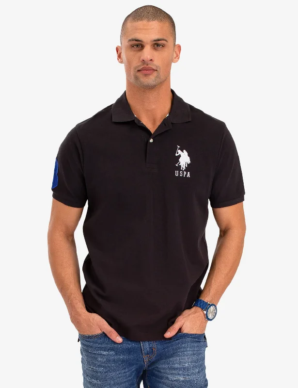 Men's Short-Sleeve Shirts for Warm WeatherBIG LOGO SOLID POLO SHIRT