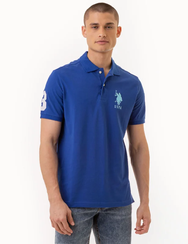 Men's Muscle Fit T-Shirts for a Body-Hugging FitBIG LOGO SOLID POLO SHIRT