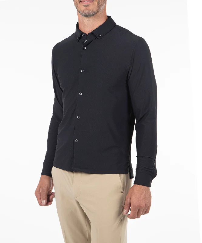 Men's Iron-Free Shirts for Wrinkle-Resistant WearPerformance Jersey Balata Button-Down Long-Sleeve Sport Shirt