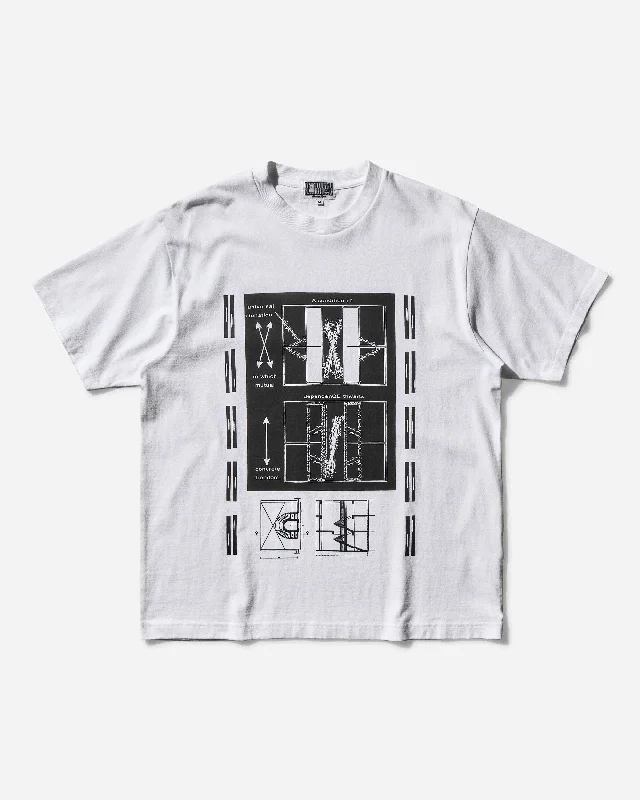 Men's Shirts with Asymmetrical HemlinesMen's Stair C T-Shirt White