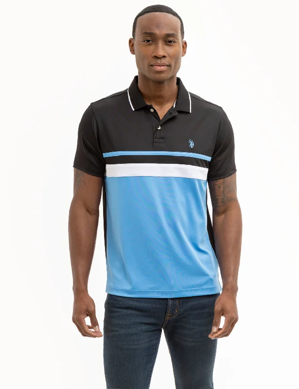 Men's Striped Long-Sleeve Shirts for a Maritime FeelCOLORBLOCK JERSEY PERFORMANCE POLO SHIRT