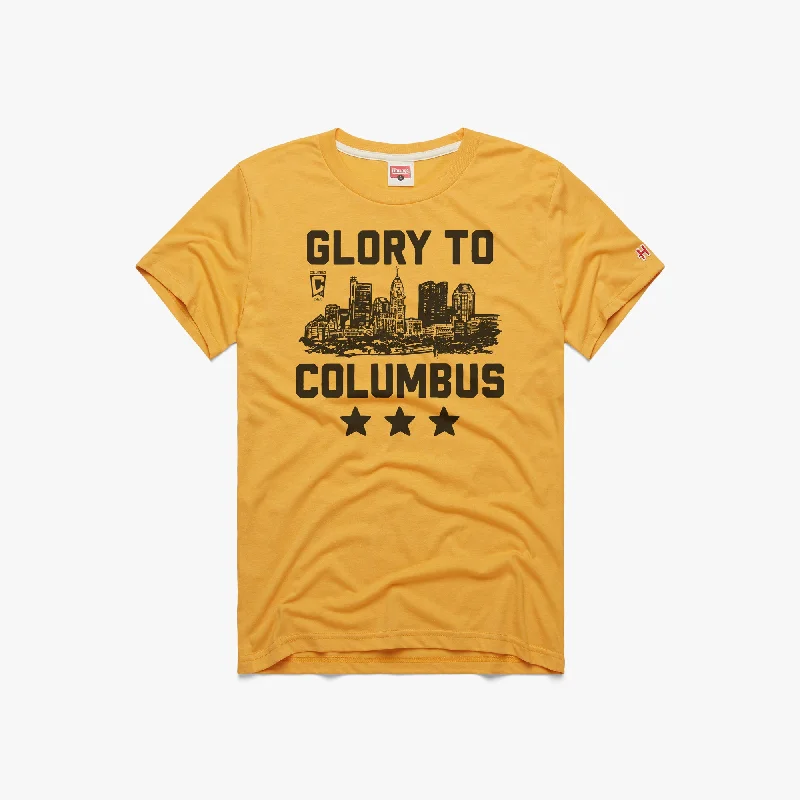 Patterned Men's Hawaiian ShirtsColumbus Crew Glory To Columbus Skyline