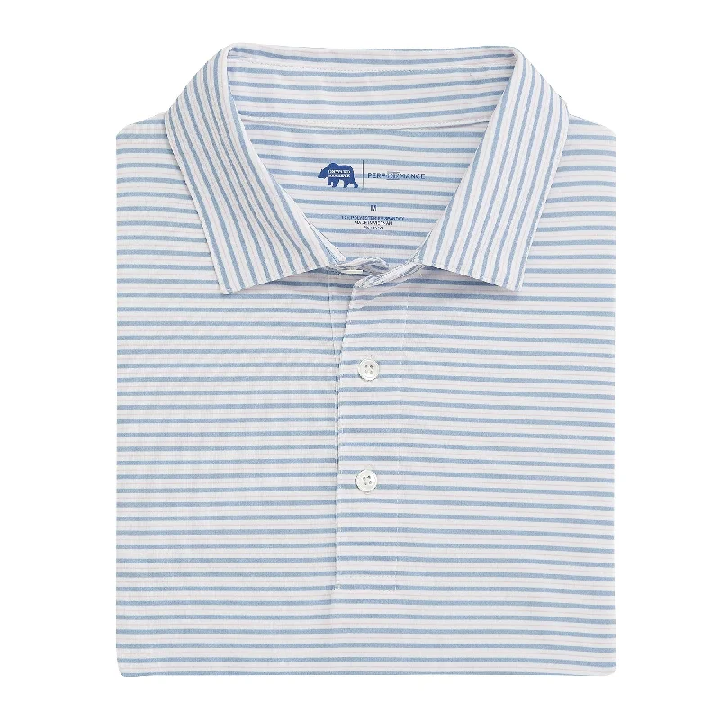 Men's Shirts with Surplice HemlinesCondor Stripe Performance Polo