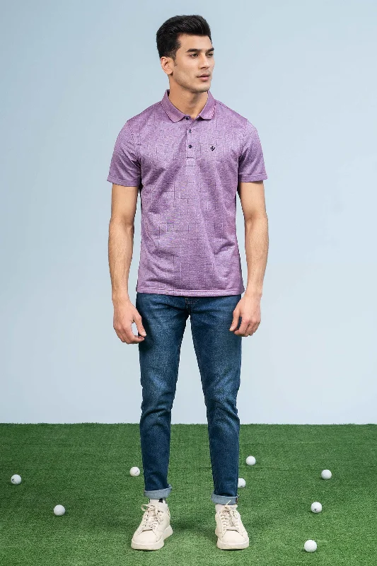 Men's Unique and Designer TopsEXECUTIVE ICONIC POLO PURPLE