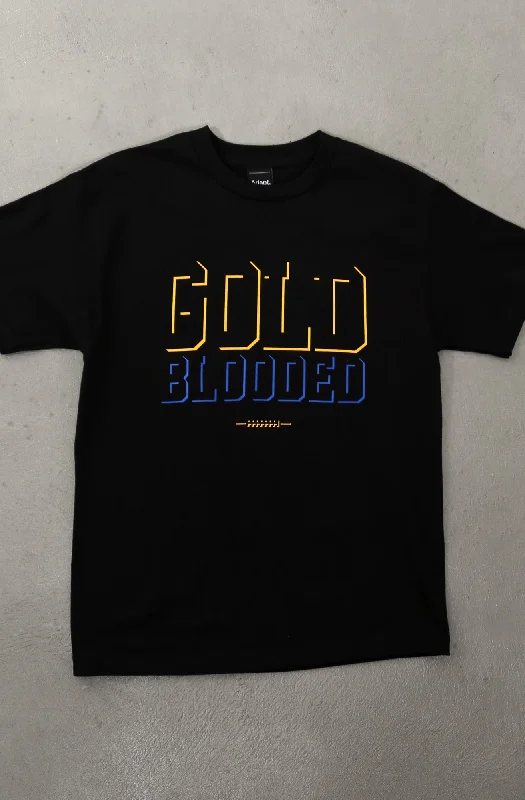 Men's Shirts with Antimicrobial TreatmentGold Blooded Eclipse (Men's Black/Royal Tee)