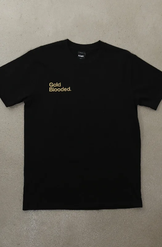 Men's Shirts with Embellished SleevesGold Blooded Low Pro (Men's Black Tee)