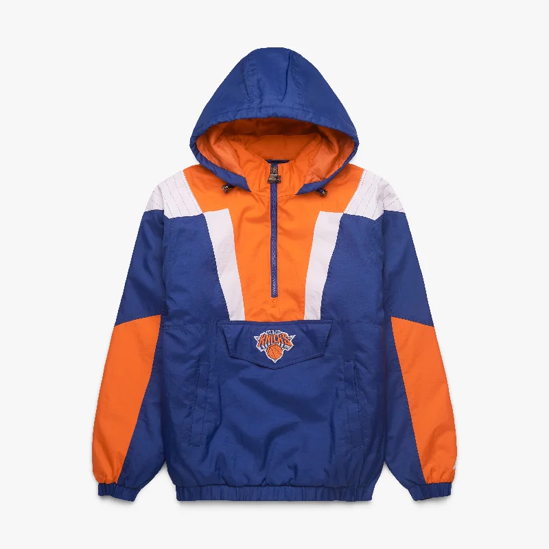 Men's Shirts with Geometric PatternsHOMAGE X Starter Knicks Pullover Jacket