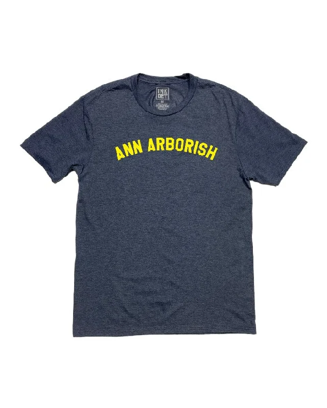 Casual Men's T-ShirtsInk Detroit Ann Arborish Tri Blend T-Shirt - Navy