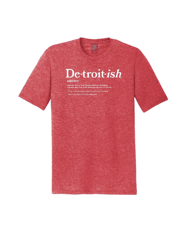 Men's Shirts with Button-Down PocketsInk Detroit - Detroitish Defined Tri Blend T-Shirt - Red