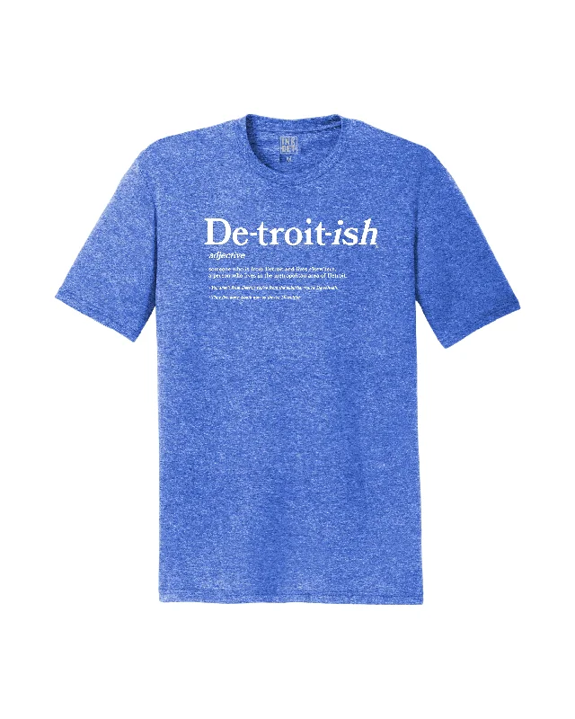 Men's Shirts with Adjustable CuffsInk Detroit - Detroitish Defined Tri Blend T-Shirt - Royal Blue