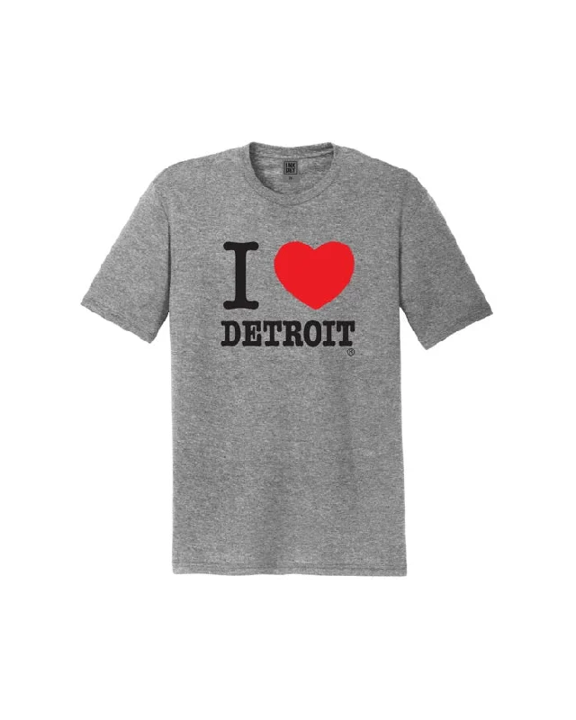 Men's Tailored Shirts for a Professional AppearanceInk Detroit - I Love Detroit T-Shirt - Heather Grey