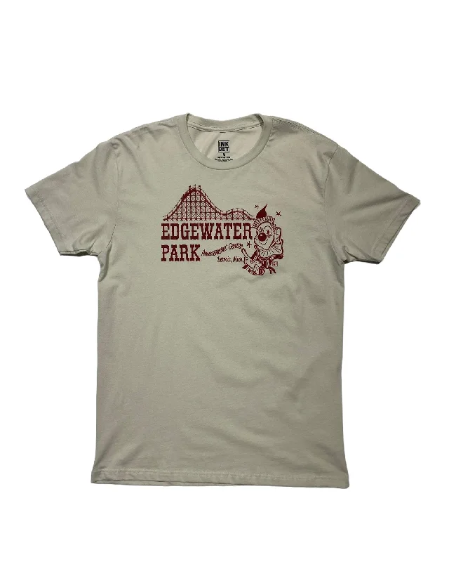 Men's Shirts with Full PlacketsInk Detroit - Vintage Edgewater Park T-Shirt - Sand