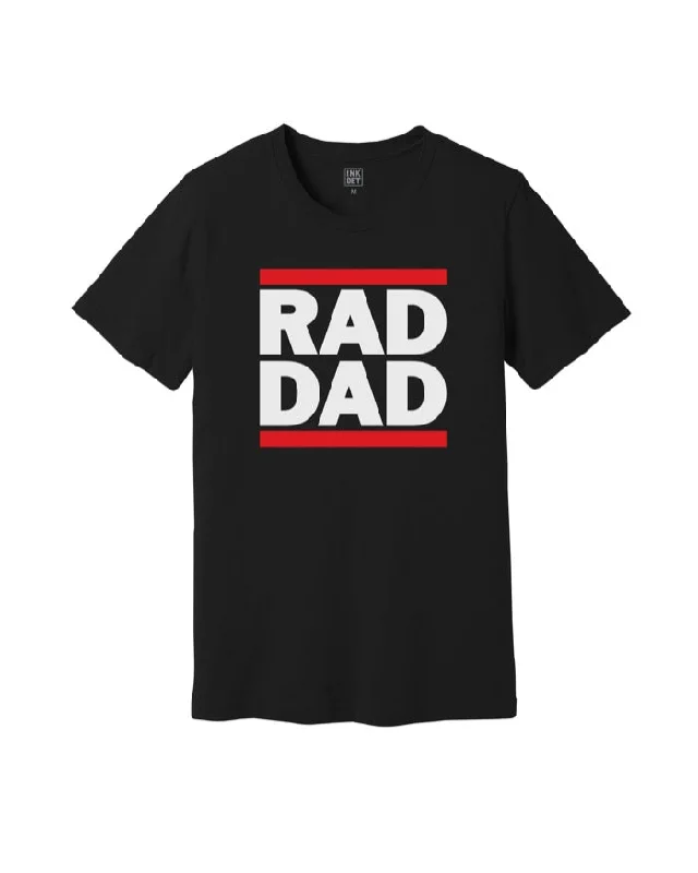 Men's Shirts with Rounded HemlinesINK "RAD DAD" T-Shirt - Black