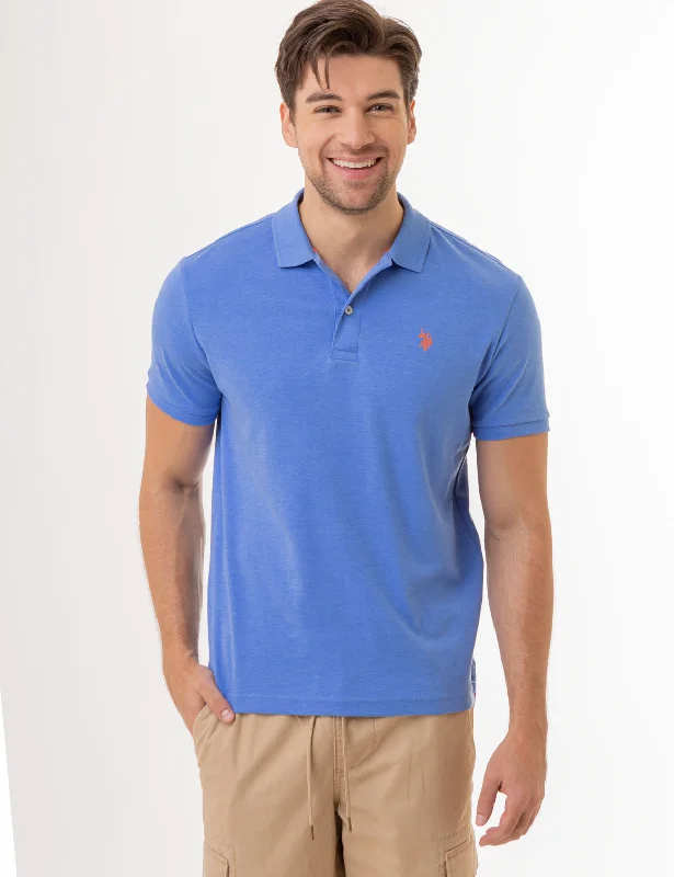 Men's Pattern-Play Shirts for a Fun TwistSOLID INTERLOCK POLO SHIRT