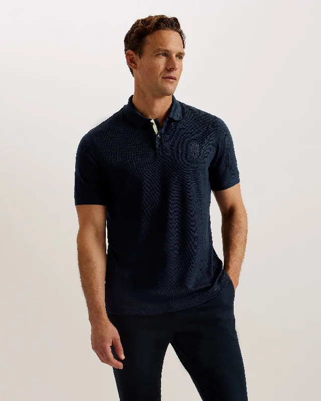 Men's Graphic Print T-Shirts for a Statement LookKarty SS Branded Polo Shirt Navy