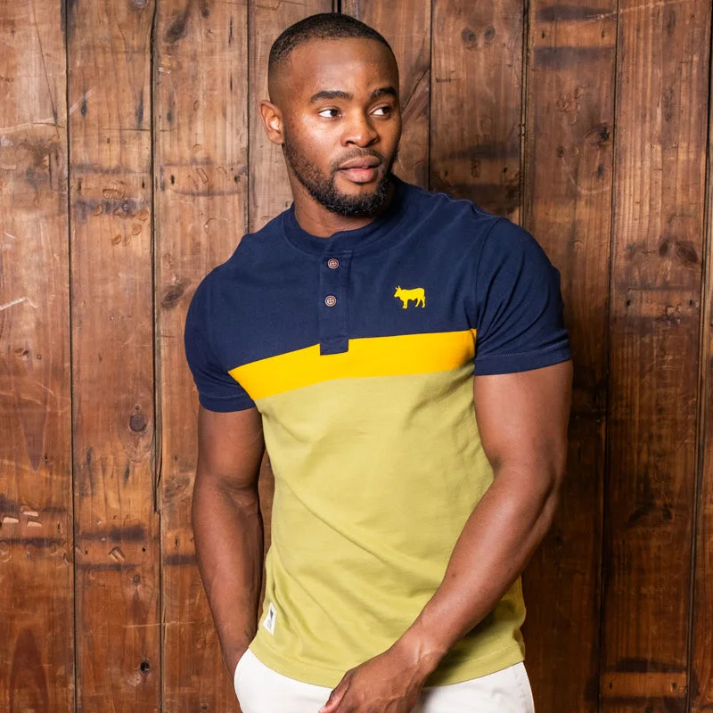 Men's Shirts with Barrel CuffsKingsley Heath Colourblock Raglan Moss