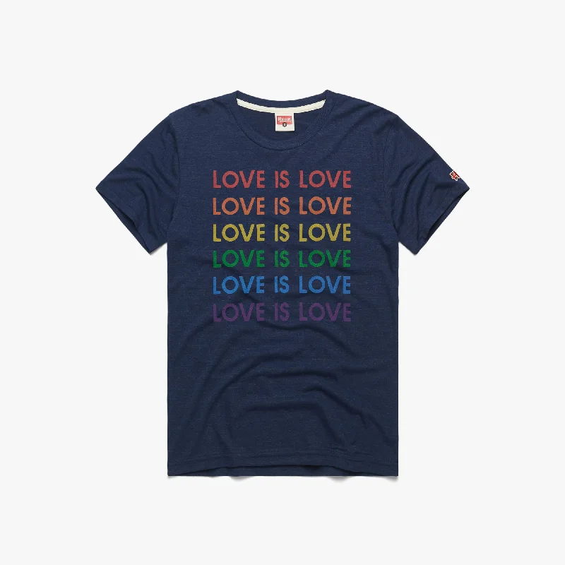 Men's Shirts with Mandarin CollarsLove Is Love Rainbow