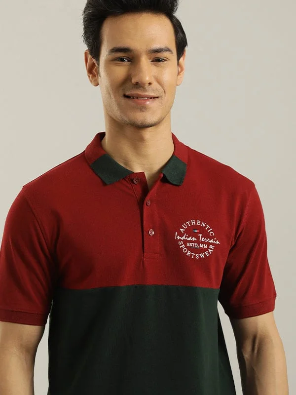 Men's Shirts with French CuffsMen Color Block Polo T-Shirt