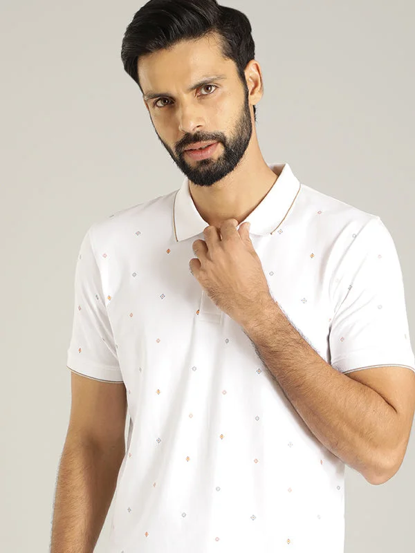 Men's Shirts with Scoop NecksMen Printed Polo T-Shirt