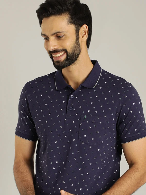 Men's Shirts with Short PlacketsMen Printed Polo T-Shirt