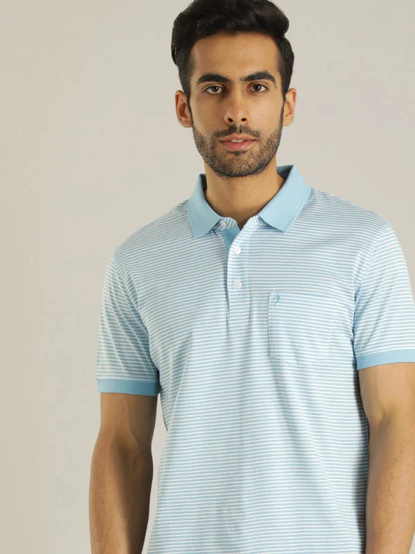 Men's Shirts with Checkered PatternsMen Striped Polo T-Shirt