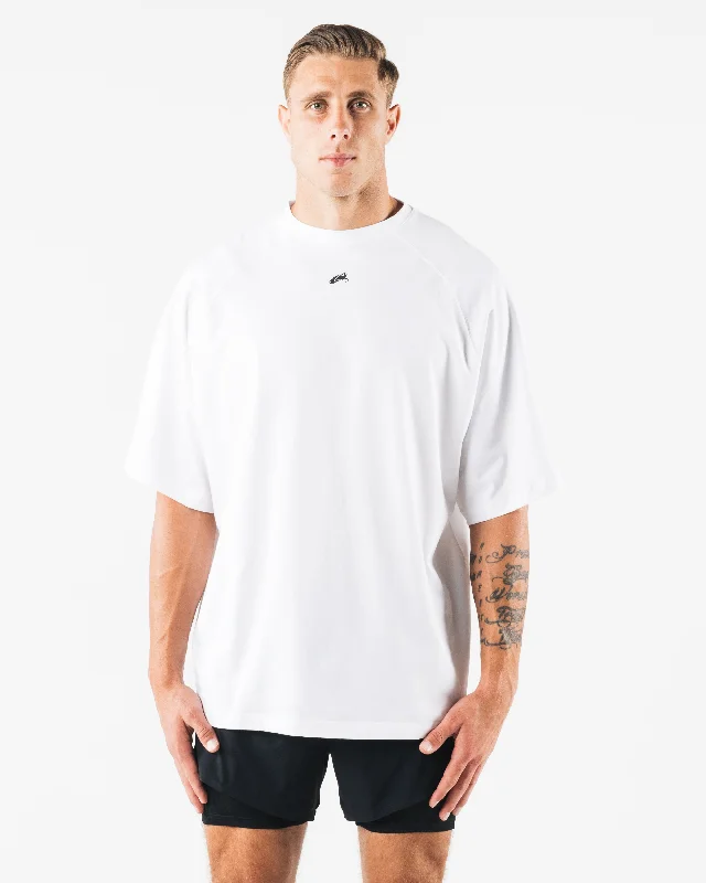 Men's Shirts with Contrast StitchingBox Tee - White