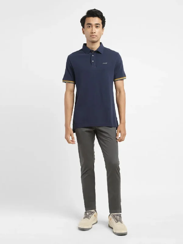 Men's Shirts with Asymmetrical HemlinesMen's Solid Slim Fit Polo T-shirt