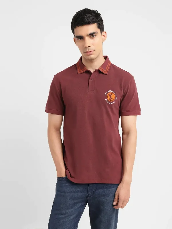 Striped Men's TopsMen's Solid Slim Fit Polo T-shirt