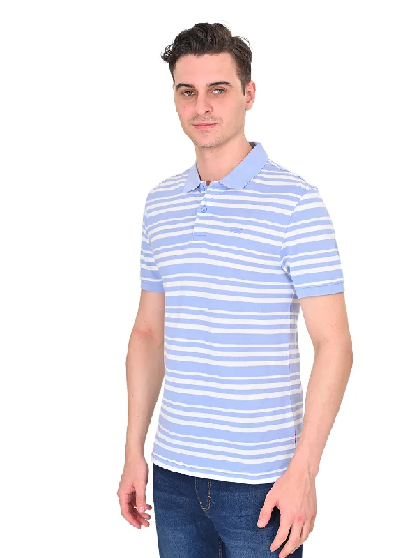 Men's Shirts with Cowl NecksMen's Striped Slim Fit Polo T-shirt