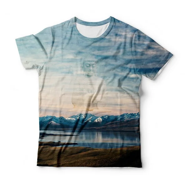 Men's Shirts with Adjustable CuffsMountains Buddha T-Shirt