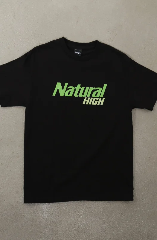 Men's Shirts with Roll-Up SleevesNatural High (Men's Black/Green Tee)