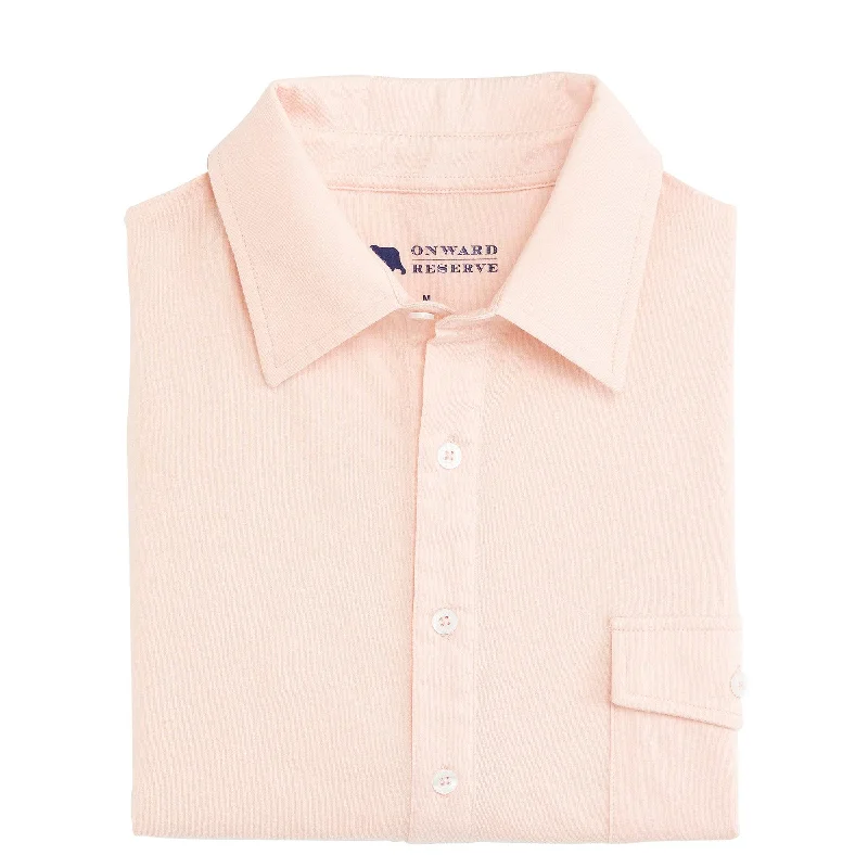 Men's Shirts with Appliqué DetailsOld School Polo - Cabana Pink