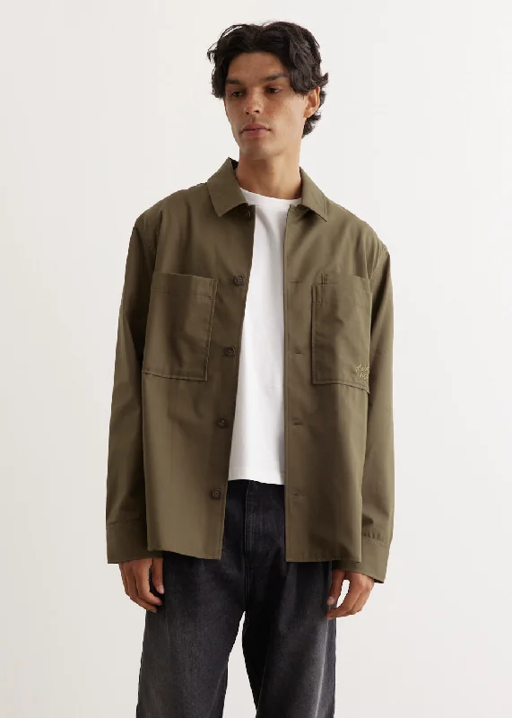 Men's Shirts with Snap ButtonsHandwriting Overshirt